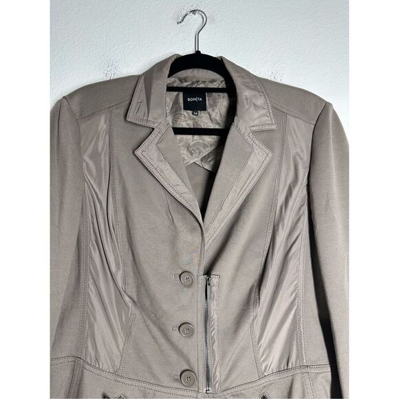 Bonita Women’s Blazer 3 Buttons Size 46 EU/ XL US Cacao Stretch Elements - Picture 2 of 16